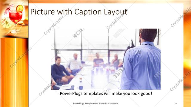 Picture with Caption presentation slide layout