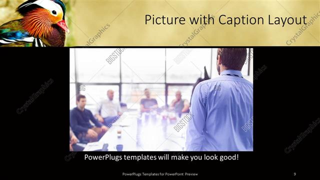 Picture with Caption presentation slide layout