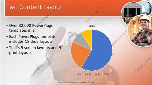 Two Content presentation slide layout
