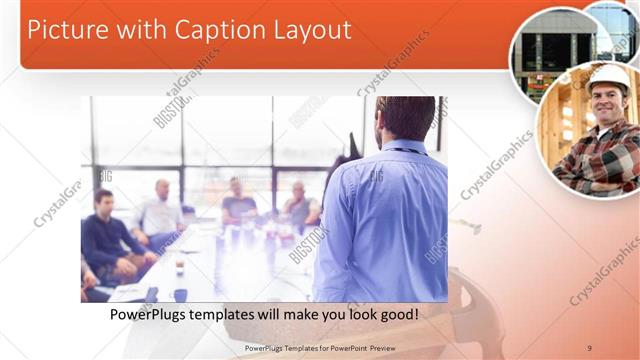Picture with Caption presentation slide layout