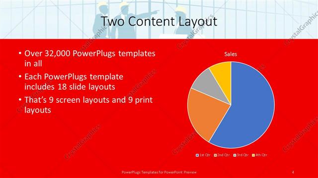 Two Content presentation slide layout