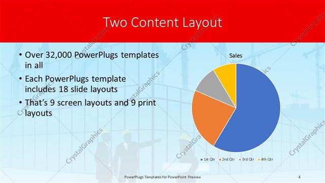 Two Content presentation slide layout