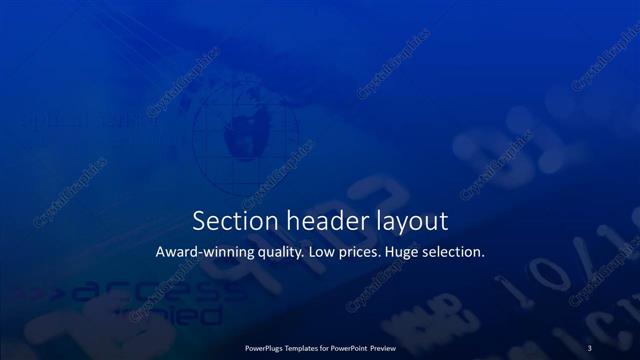 Section Header presentation slide layout