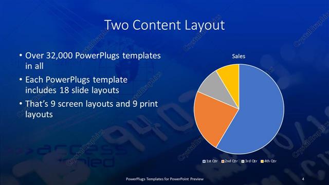 Two Content presentation slide layout