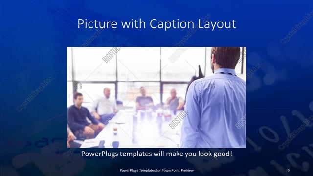 Picture with Caption presentation slide layout