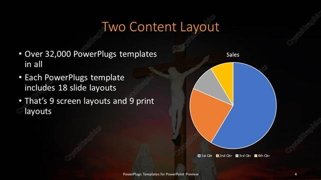 Two Content presentation slide layout