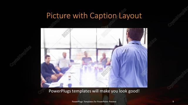 Picture with Caption presentation slide layout