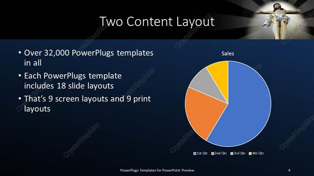 Two Content presentation slide layout