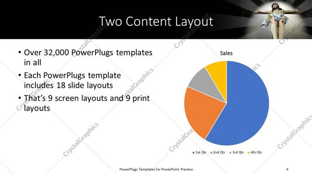 Two Content presentation slide layout