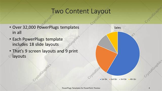 Two Content presentation slide layout