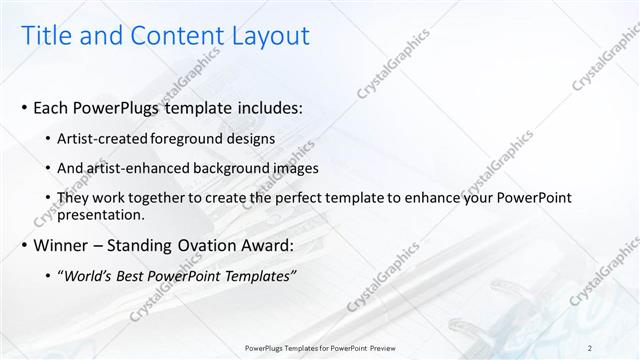 Title and Content presentation slide layout