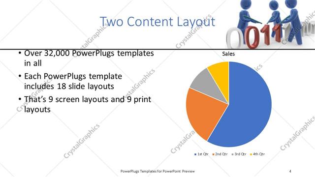 Two Content presentation slide layout