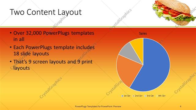 Two Content presentation slide layout