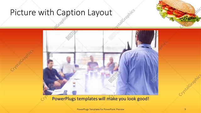 Picture with Caption presentation slide layout