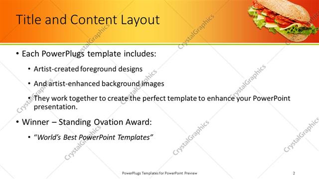 Title and Content presentation slide layout