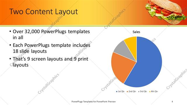 Two Content presentation slide layout