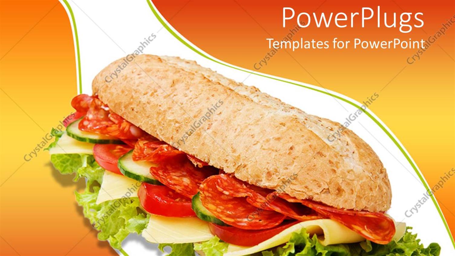 Featuring the Depiction of a Delicious Sandwich with a Lot of Vegetables