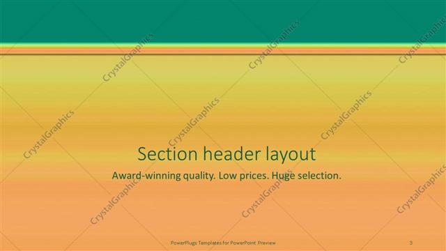 Section Header presentation slide layout