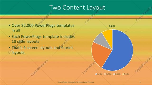 Two Content presentation slide layout