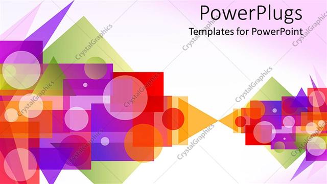  Presentation with different - A depiction of different shapes of various colors with light purple background