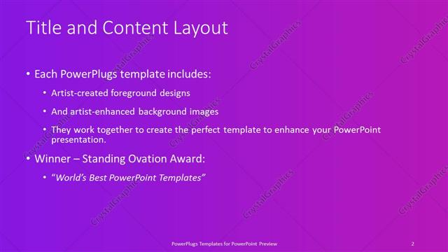 Title and Content presentation slide layout