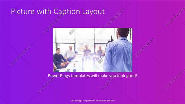 Picture with Caption presentation slide layout