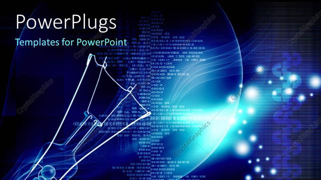 Presentation with light bulb - Depiction of digital background with transparent light bulb glowing?