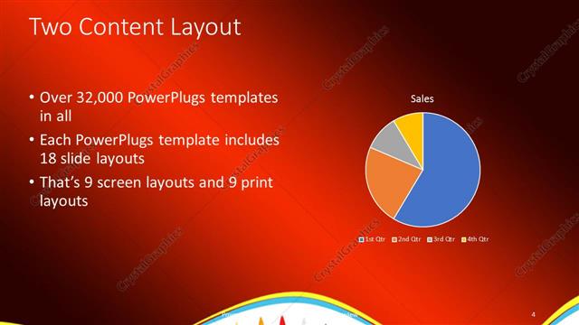 Two Content presentation slide layout