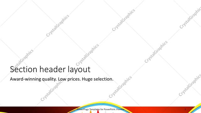 Section Header presentation slide layout