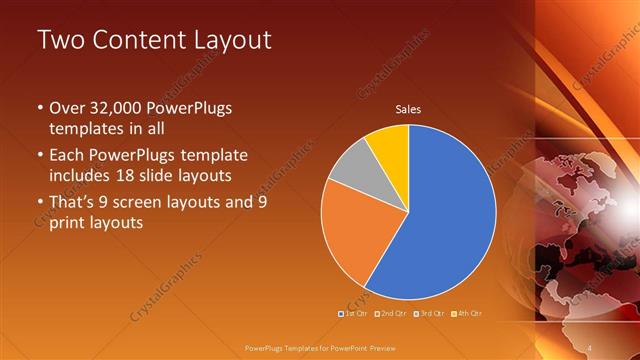 Two Content presentation slide layout