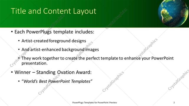 Title and Content presentation slide layout