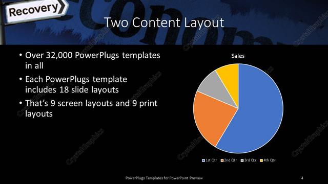 Two Content presentation slide layout