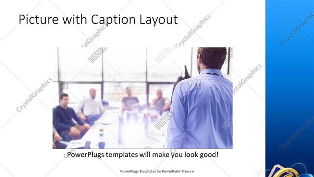 Picture with Caption presentation slide layout