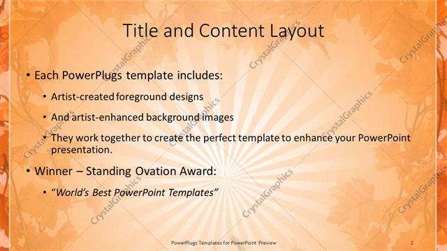 Title and Content presentation slide layout