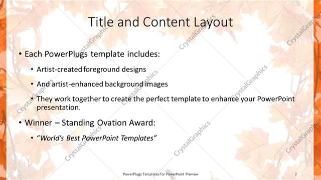 Title and Content presentation slide layout
