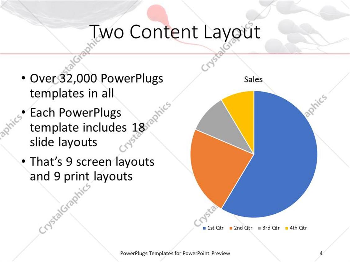 PowerPoint Template Depiction Of Fertilization With Distinct Red Sperm 