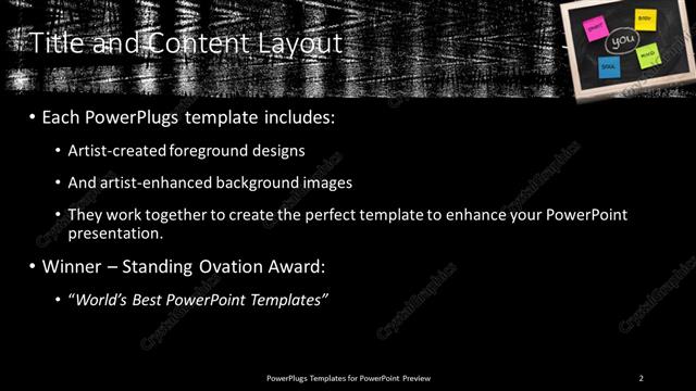 Title and Content presentation slide layout