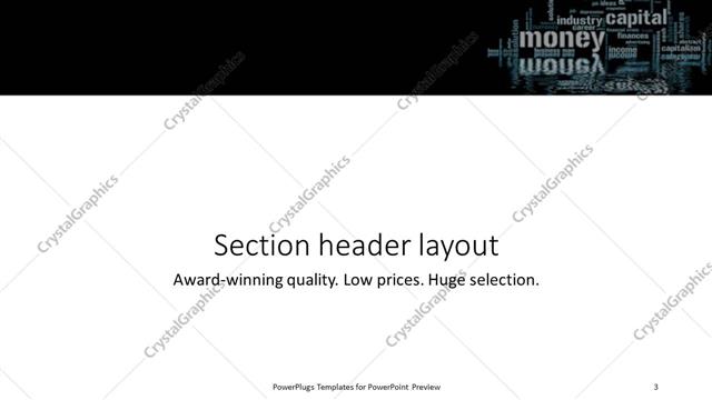 Section Header presentation slide layout