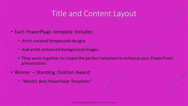 Title and Content presentation slide layout