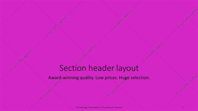 Section Header presentation slide layout
