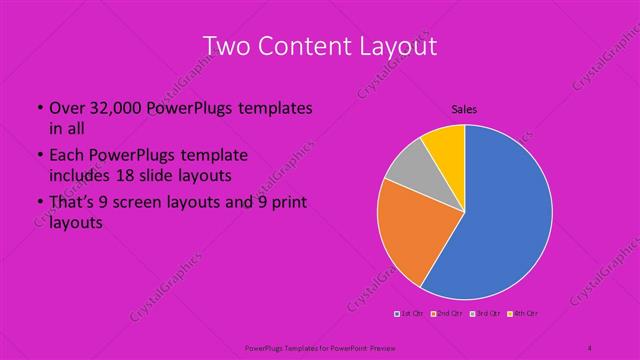 Two Content presentation slide layout