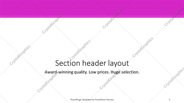 Section Header presentation slide layout