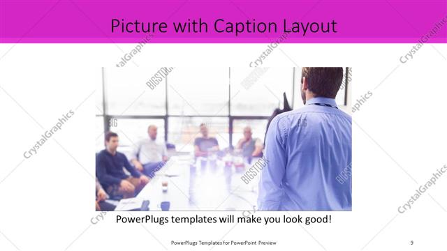 Picture with Caption presentation slide layout