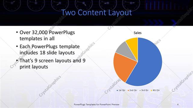 Two Content presentation slide layout