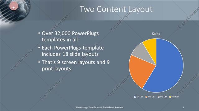 Two Content presentation slide layout