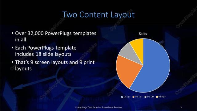 Two Content presentation slide layout