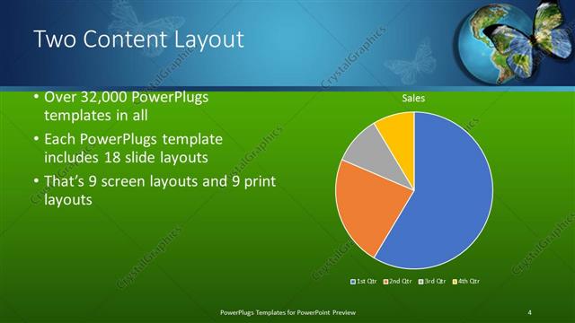 Two Content presentation slide layout