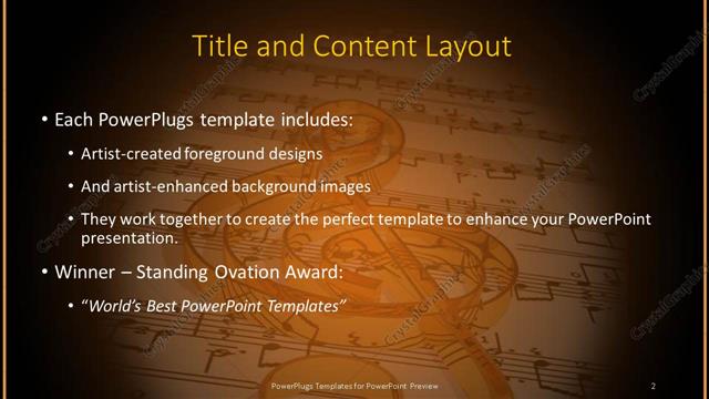 Title and Content presentation slide layout