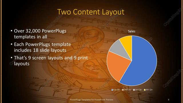 Two Content presentation slide layout