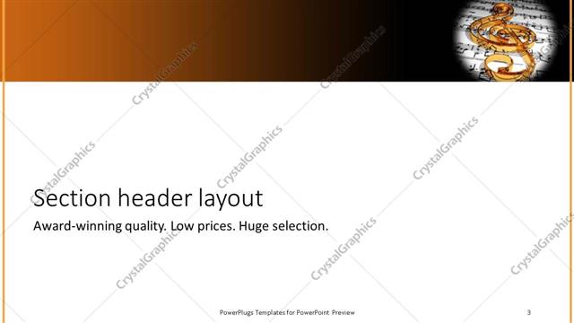 Section Header presentation slide layout